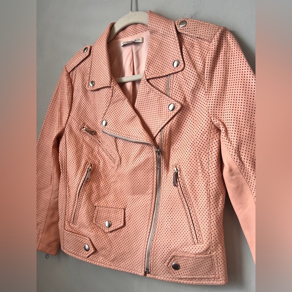 Rebecca Minkoff Cropped Leather Moto Jacket, Size 
Small - Picture 4 of 9